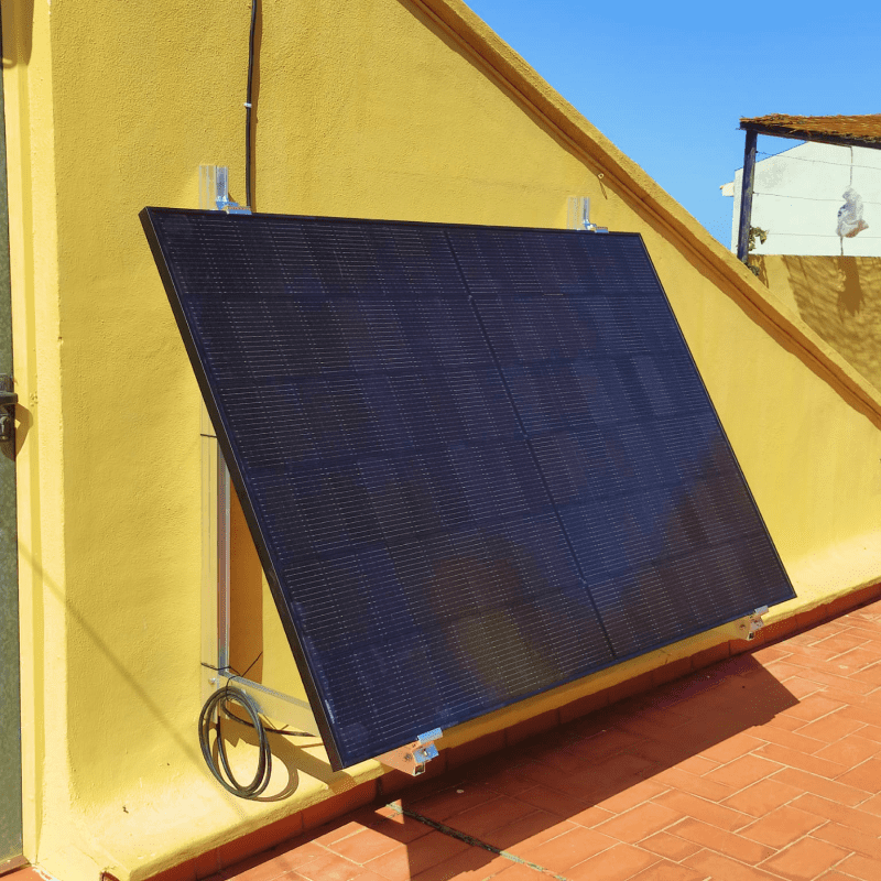 Wall 60 degrees solar kit installation