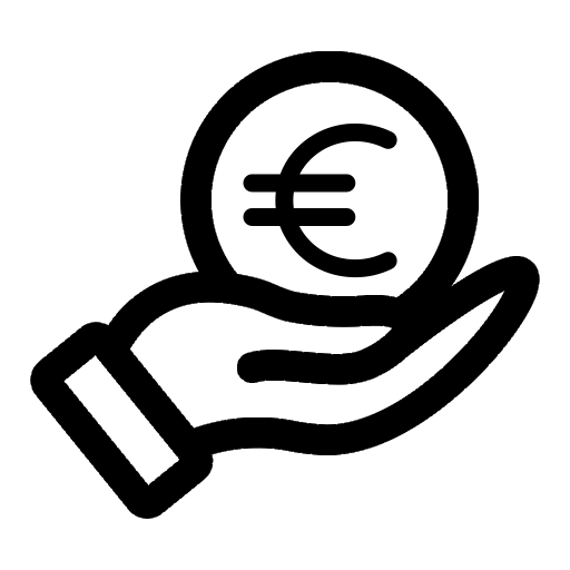 Hand holding a money symbol for savings calculation benefit