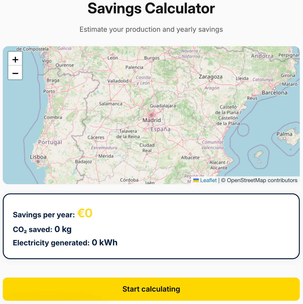 Robinsun savings calculator